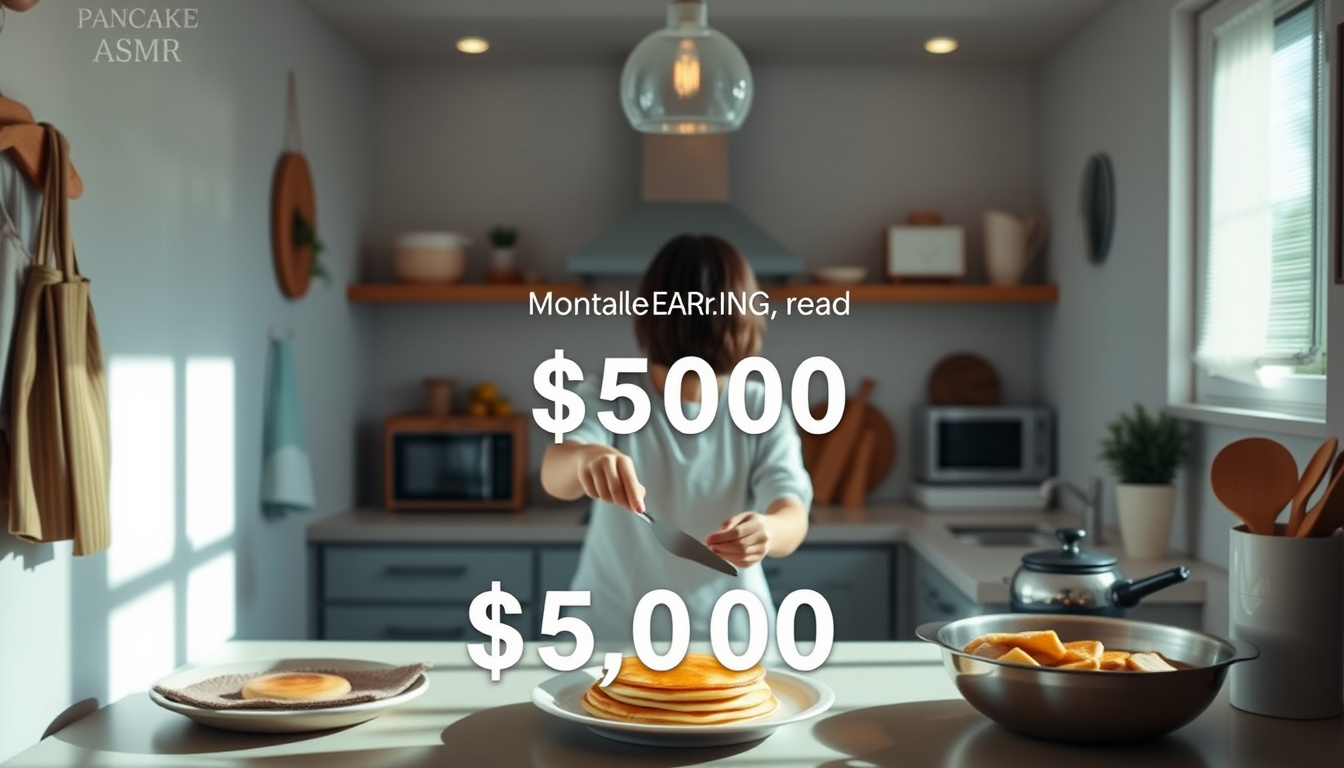 Découvrez le phénomène 'Pancake ASMR' : Comment cette niche génère 30 000 $ par mois !