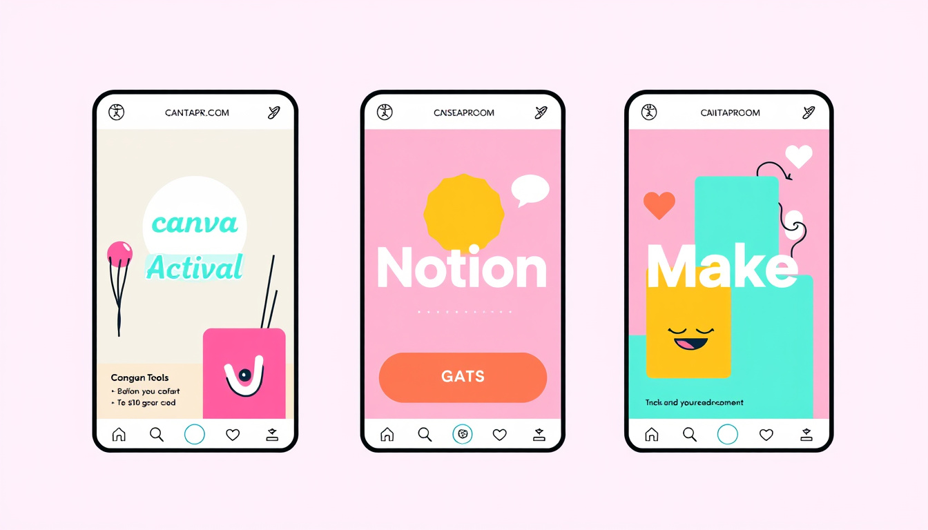 Transformez vos Carrousels Instagram en un Jeu d’Enfant avec Canva, Notion et Make : Le Guide Complet!
